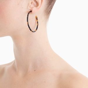🏷 J.Crew Blue Lucite Hoop Earrings